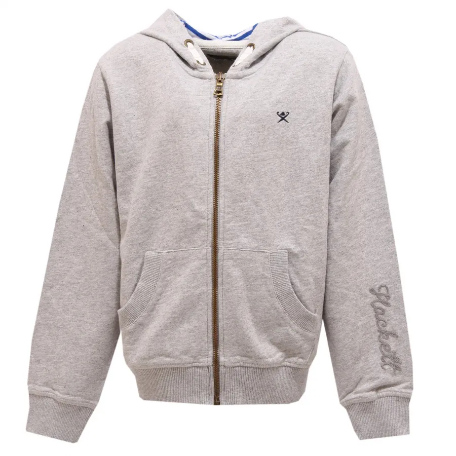 3431U felpa bimbo HACKETT full zip grigio grey sweatshirt kid boy