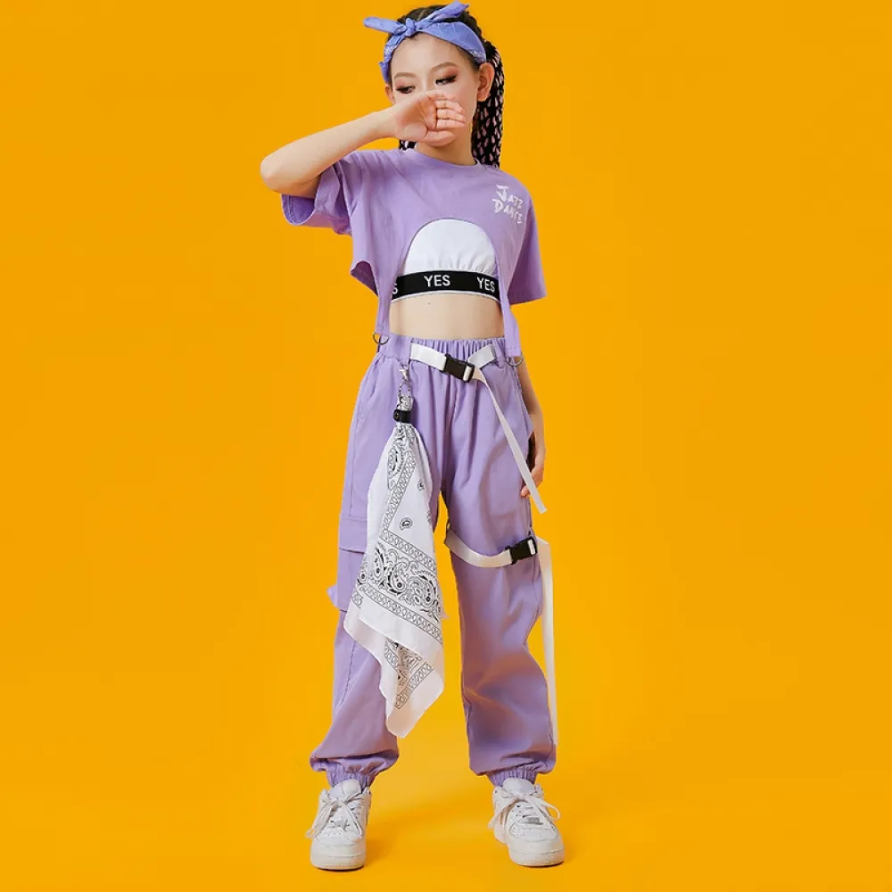 Abbigliamento per danza jazz Ragazze Pratica alla moda Abito jazz Modello Pista Passerella Moda Performance hip-hop per bambini