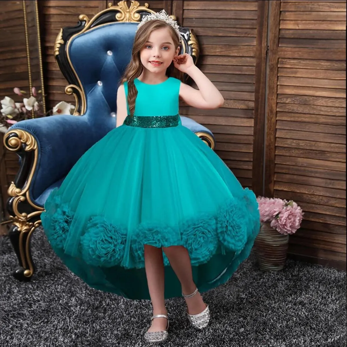 Baby Girl Tutu Abito da festa Abiti da bambina di fiori per matrimonio 1 2 3 4 5 anni Compleanno Abbigliamento per bambini Princ