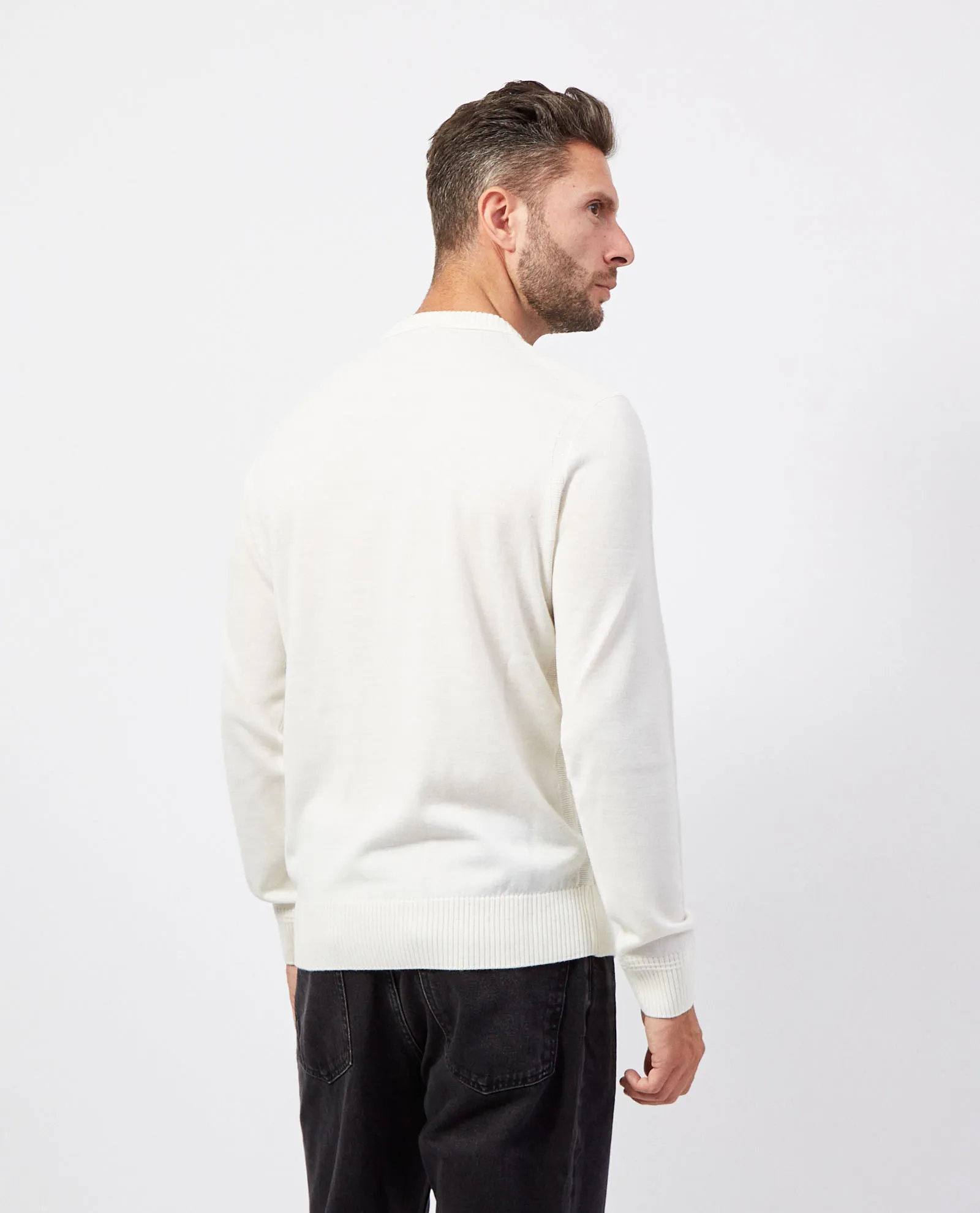 BOSS      Maglione girocollo Boss in cotone con logo