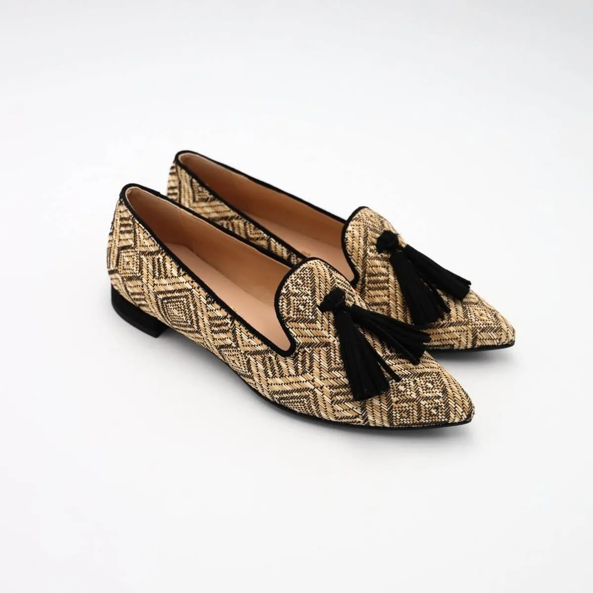 BOTTEGA LOTTI BALLERINA 521T151 INTRECCIO NERO  