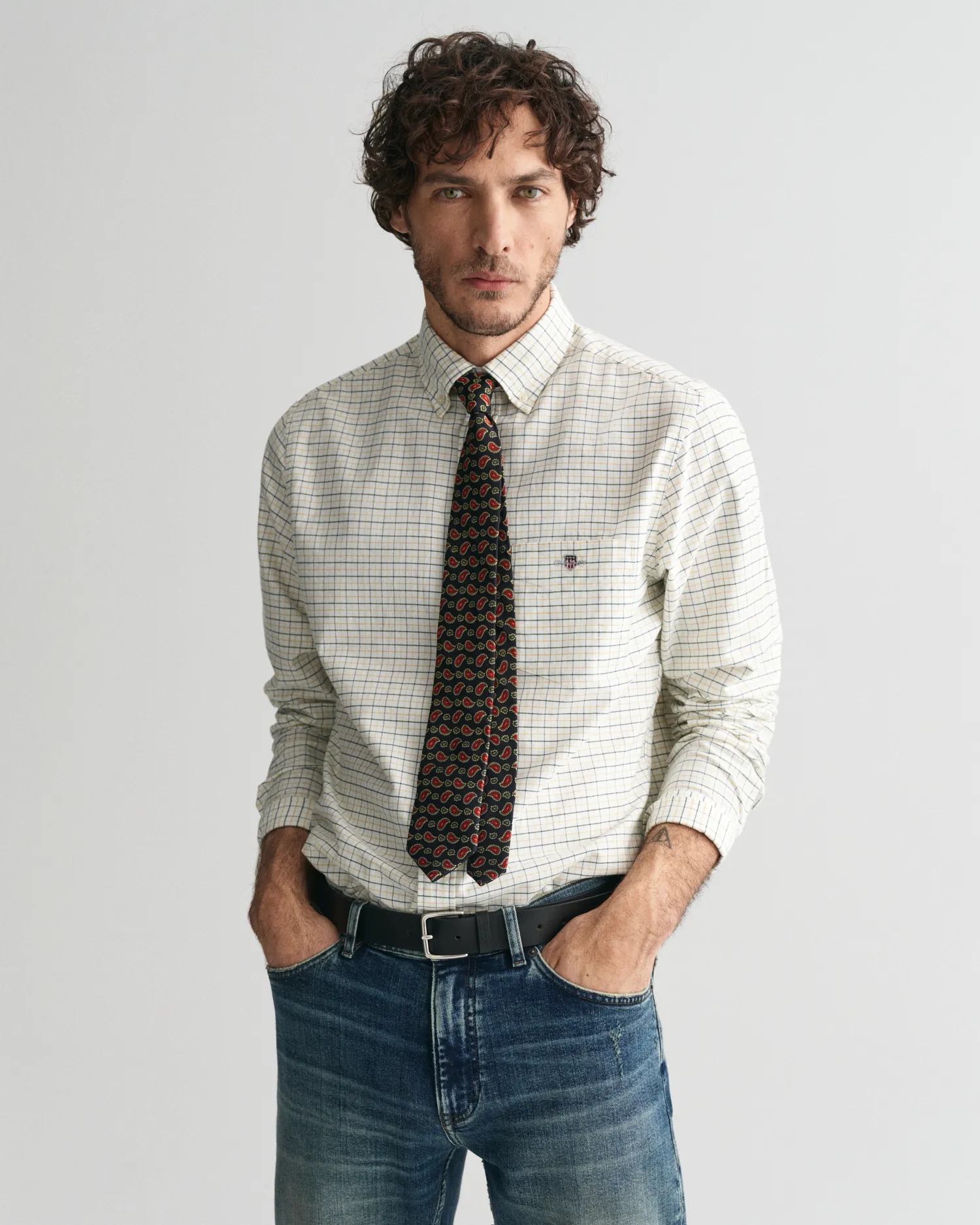 Camicia Oxford tattersall classica regular fit    