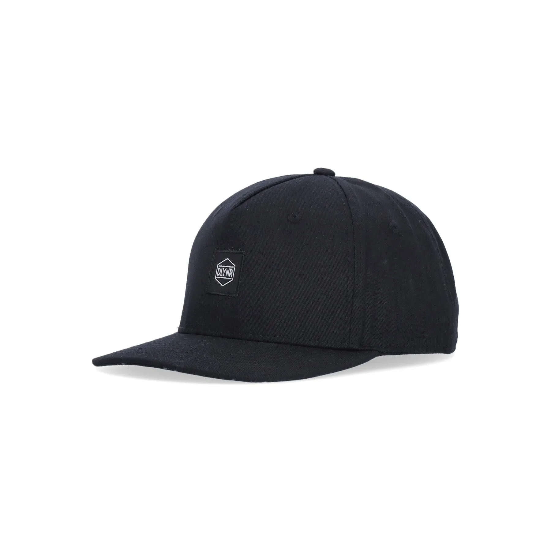 Cappellino Visiera Piatta Uomo Logo Label Black