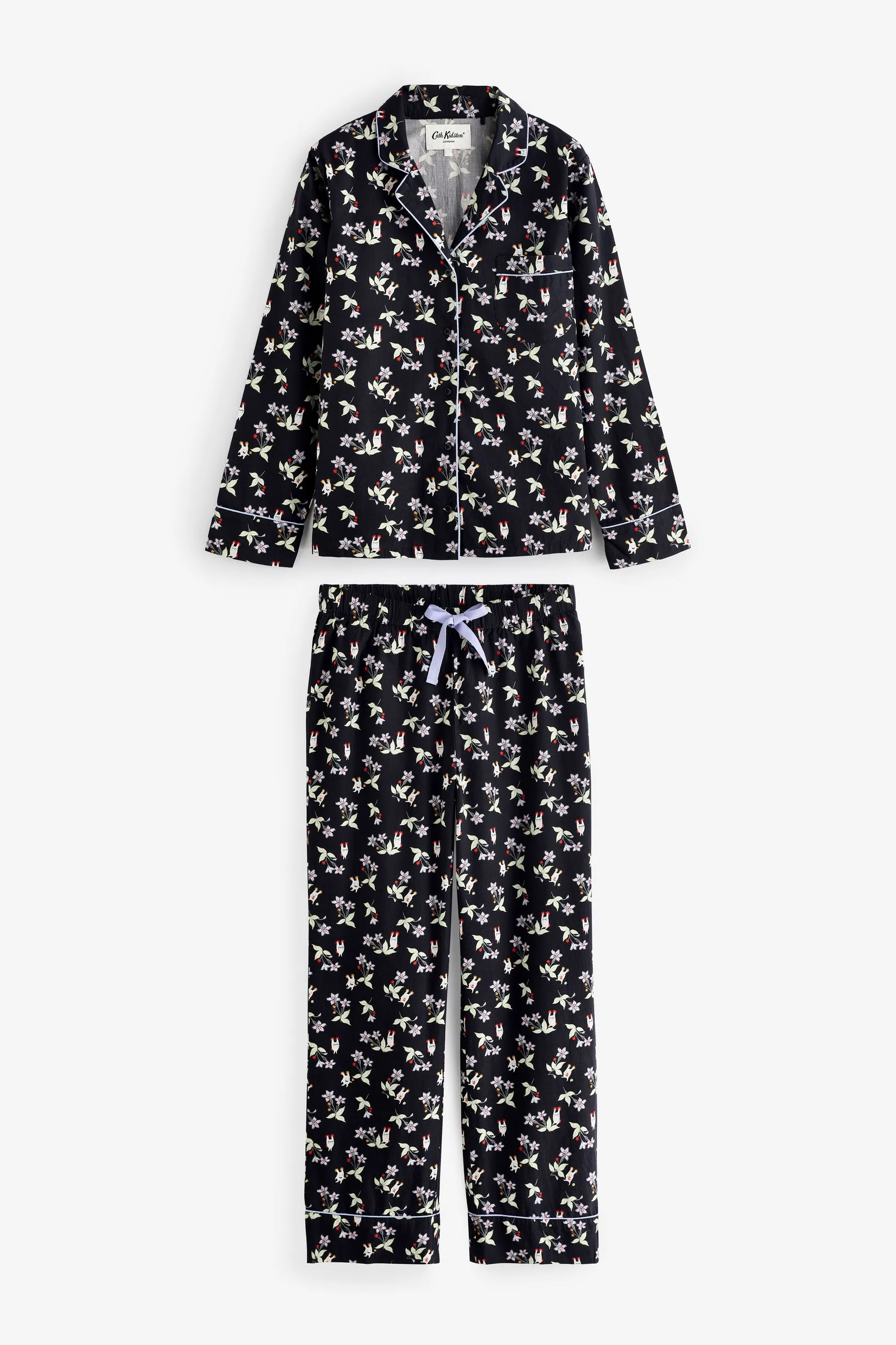 Cath Kidston 100% Cotton Poplin Button Through Pyjamas    