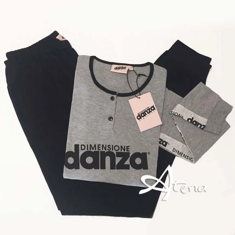  Dimensione Danza Pigiama donna Dimensione Danza fianco logato navy o grigio DD20169