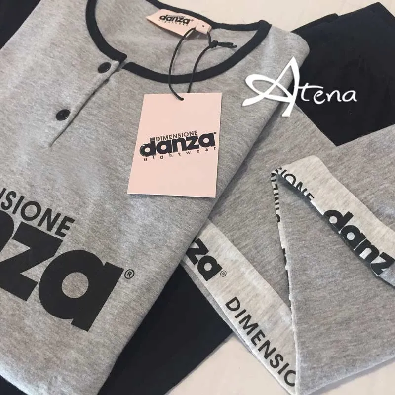  Dimensione Danza Pigiama donna Dimensione Danza fianco logato navy o grigio DD20169