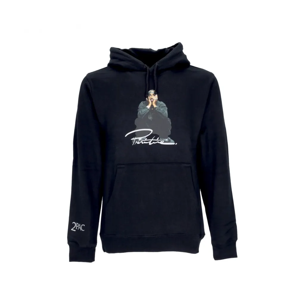 felpa cappuccio uomo shakur hood x tupac BLACK