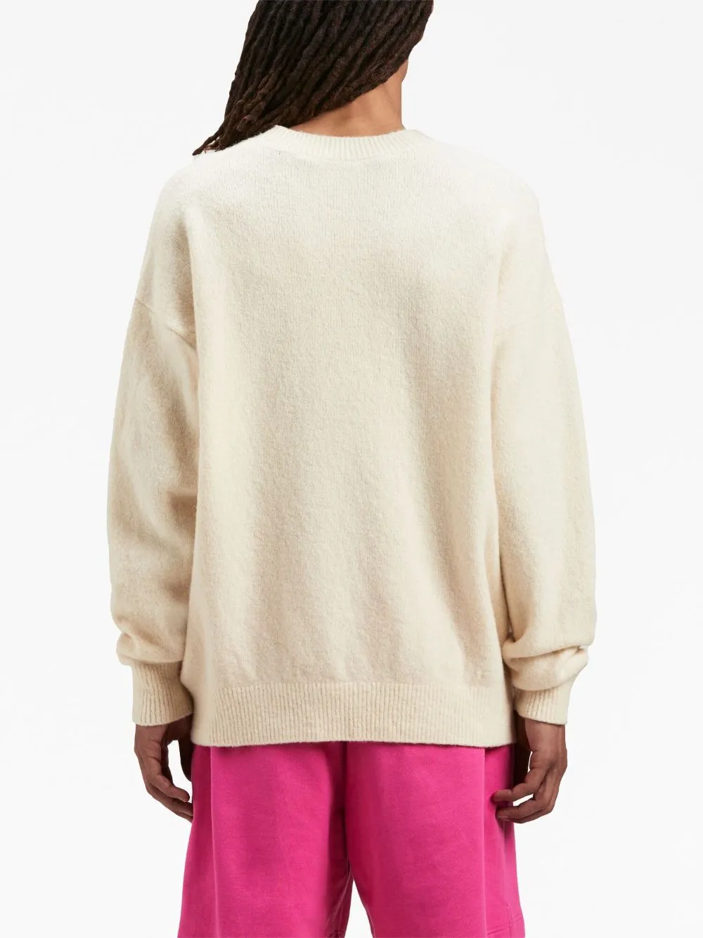 maglione beige con ricamo