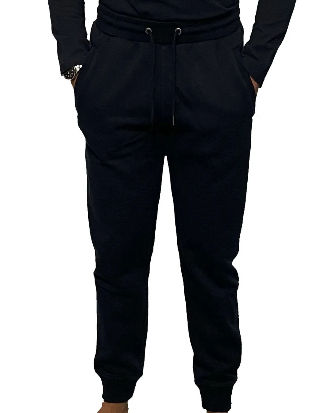 Pantalone Uomo in Felpa con Tasche Zippate