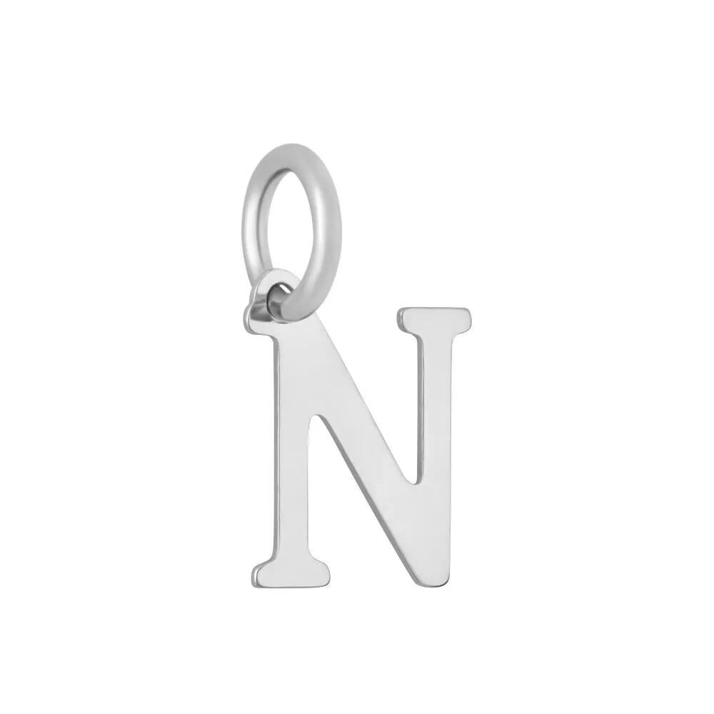 Pendente Lettera N Poème Oro Bianco 375/1000 1425334