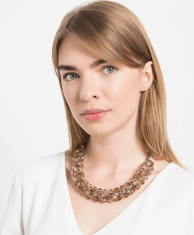 Peserico Collana marrone con perline S35309C009651