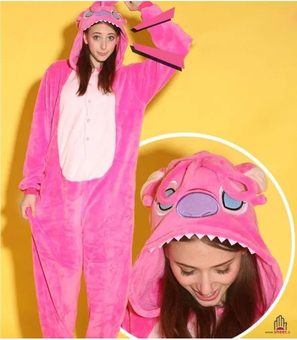 Pigiamone Stitch Rosa