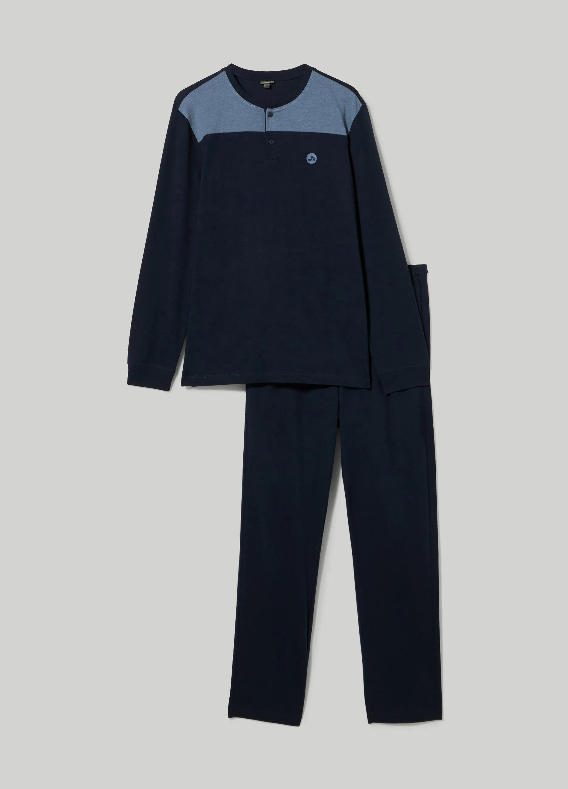 PRIVACY  Set pigiama lungo in cotone uomo