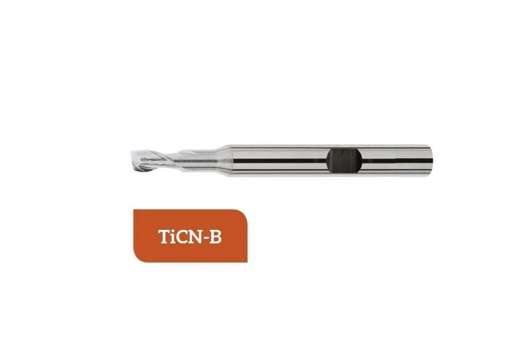 TM-3.2W-0400C Fresa elicoidale in metallo duro Ø4 a due taglienti taglio al centro con gambo cilindrico DIN 6535 HB, rivestita T