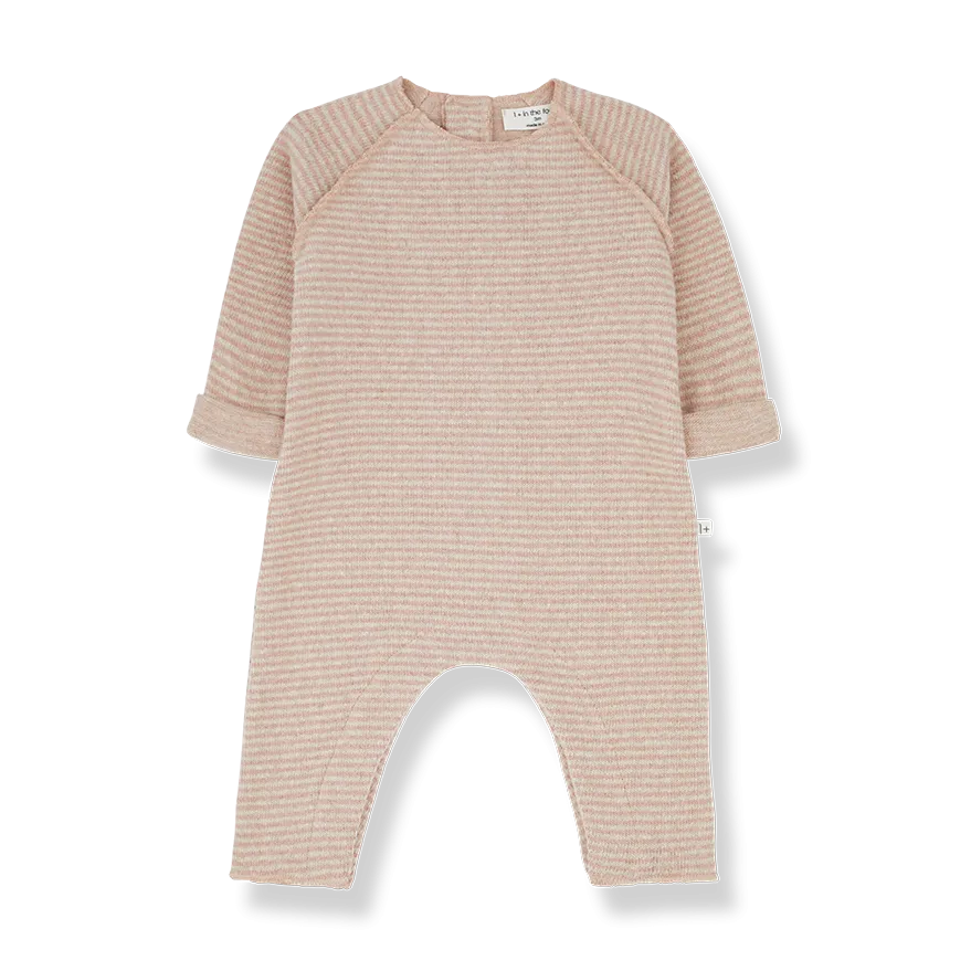 Tutina a righe rosa per neonata