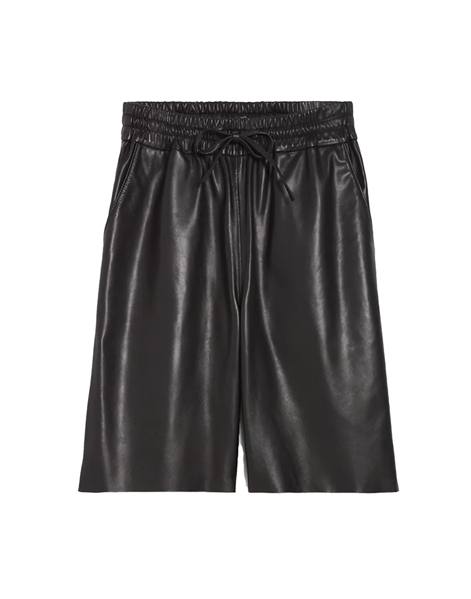 VANESSA BRUNO Shorts Damon in Pelle di Montone Neri