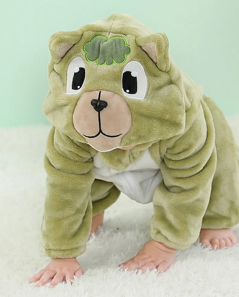 Vestiti per animali in flanella per bambini Tuta per pagliaccetti per bambini